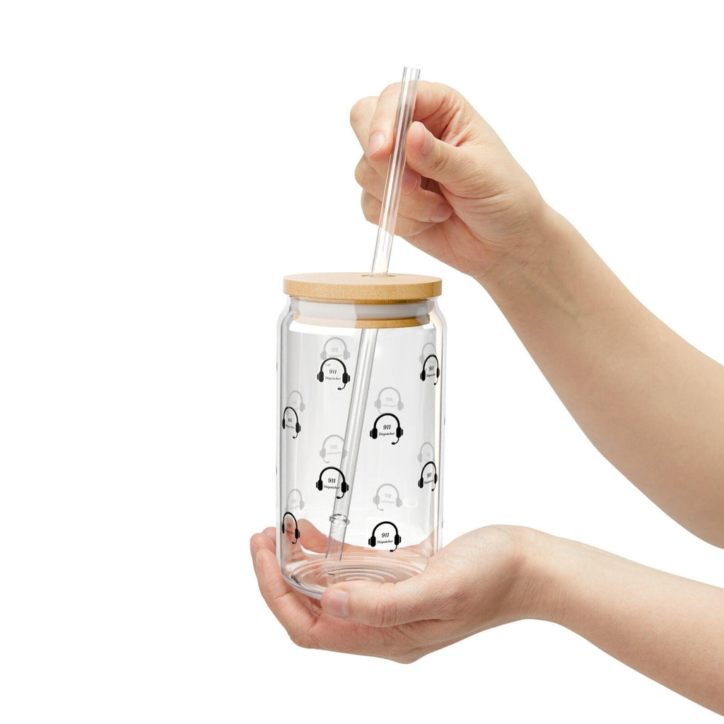 911 Dispatcher Sipper Glass | 16oz Reusable Straw Tumbler