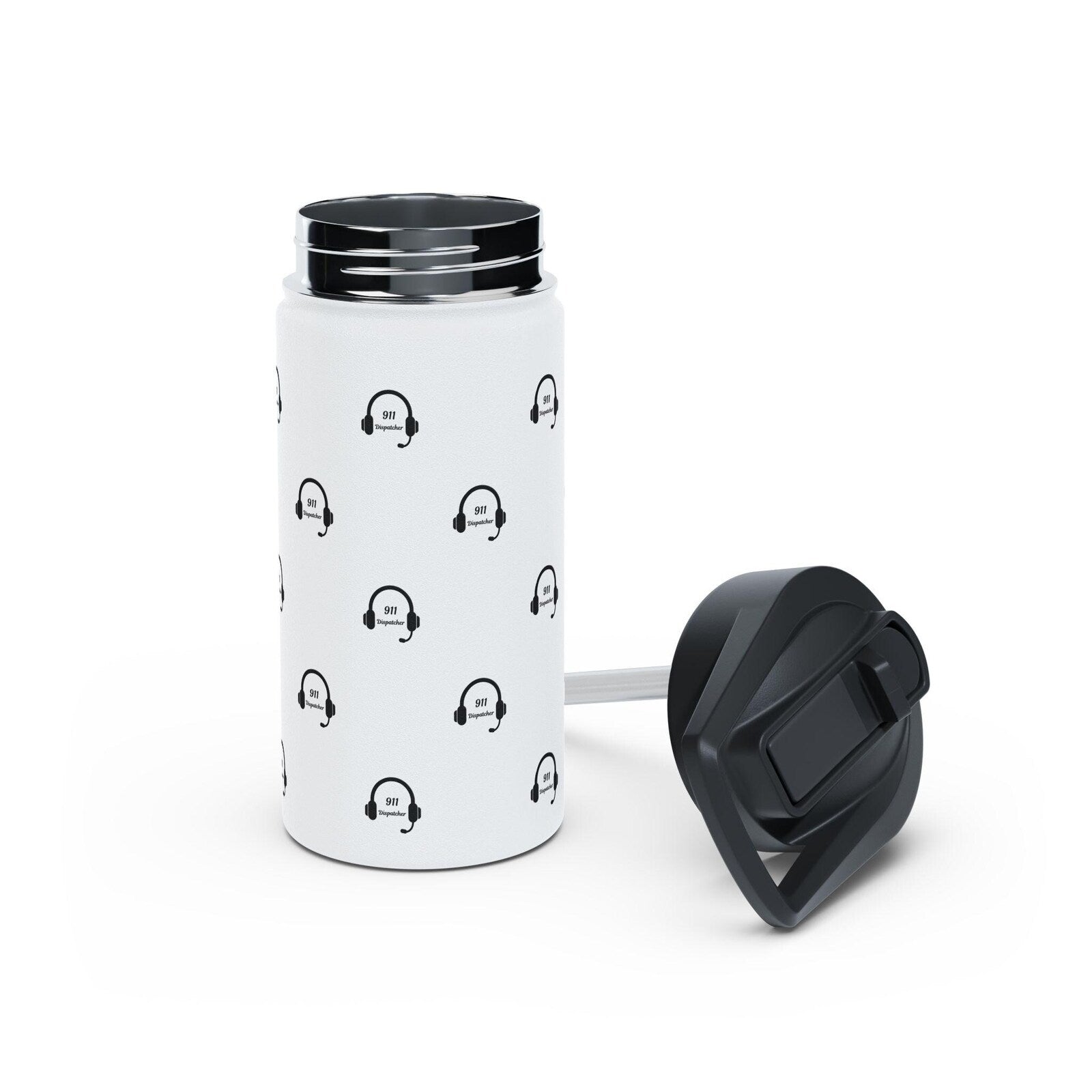 911 Dispatcher Stainless Steel Water Bottle, Standard Lid
