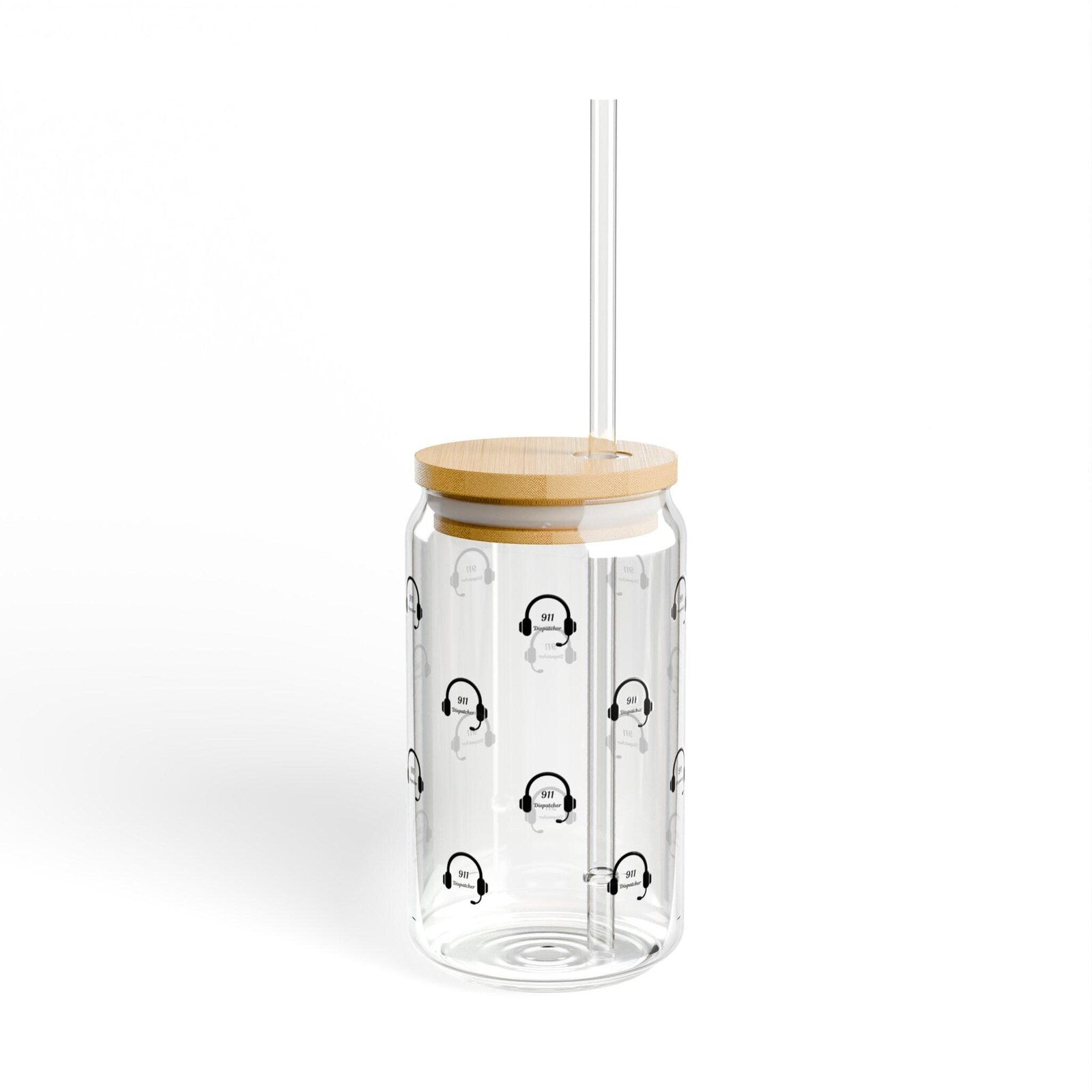 911 Dispatcher Sipper Glass | 16oz Reusable Straw Tumbler